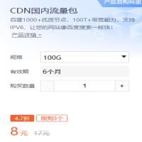 100G国内CDN流量包8元